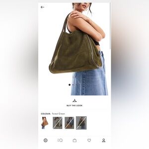 ASOS design green Suede Women's Bag